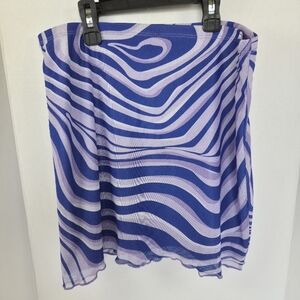 SHEIN Swirl Purple Mini Skirt Size M